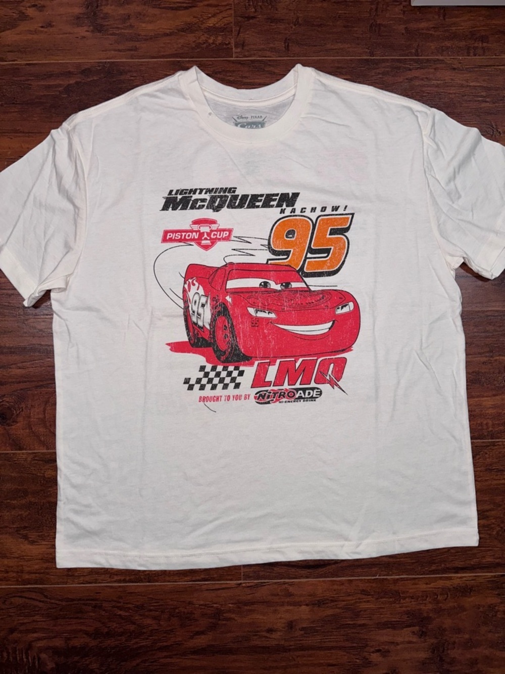 Disney Cars Logo Grid Tee - White, Red, Black - Picture 3 of 8
